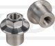M8-Gewindebuchsen-Set, 2 Stück, 15x15mm, Aluminium, mit Flansch und Außensechskant SW13 (passend für Kotflügel hinten, ersetzt z.B. 10073)