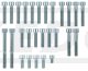 Innensechskant-Schrauben-Set verzinkt 8.8 für Motor-Seitendeckel li/re, inkl. Verwendungs-Skizze (exkl. Sonderschraube unterer Ölfilterbolzen)