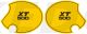Seitendeckelaufkleber-Set Competition Yellow / gelb 'XT 500', 1 Paar, rechts+links, Schriftzug angelehnt an US-Version der TT von 1980