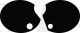 Side Cover Decal Set 'Black' without Print (LH with notch for cover lock)