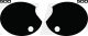 Side Cover Decal Set '500', Black, 4 Pieces, Right & Left, Black Lettering