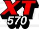 Tank-Emblem / Logo / Schriftzug 'XT570' rot/weiß/schwarz, 1 Stück