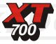 Fuel Tank Logo/Emblem 'XT700', red/white black, 1 piece