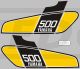 Tank Decal Design Model 1976,  yellow/black, complete left/right, can be painted over, incl. oil service sticker