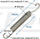 Ressort de béquille pour XT500, taille au repos: 146mm ext, 140mm int., fil de 3mm