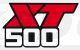Tank-Emblem / Logo / Schriftzug 'XT500' schwarz/rot/weiß, 1 Stück, OEM-Vergleichs-Nr. 56U-24161-00