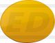 Plaque porte-numéro Vintage, oval, jaune, taille: 270x215mm. Pièce