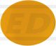 Start Number Plate Preston Petty, oval, yellow, dim. approx. 285x238mm, 1 piece