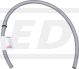 Vent Hose for Tank Cap, 46cm, diameter approx. 9x6mm, grey, with automatic opening inline valve (suitable for bracket item 10220)