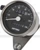 Daytona 'Mechanica II' Tachometer, 140km/h-Anzeige, 60mm Durchmesser, Edelstahlgehäuse, Ziffernblatt schwarz, LED-Beleuchtung 12V, ohne Halter