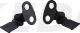 TT-Blinkerhalter vorn, 1 Paar, passend für Blinker Art. 42019/42020, Montage an unterer Gabelbrücke, Edelstahl schwarz beschichtet