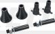 Mini-Blinker-Adapter für originale M10- Blinkeraufnahme, passend für Blinker mit M8 Bolzen, Aussengewinde M10x1.25, Aluminium schwarz eloxiert, 1 Paar
