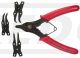 Circlip Pliers with 4 Jaws (180°/1.2mm, 180°/1.5mm, 90°/1.5mm, 45°/1.2mm)