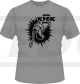 T-Shirt 'One Kick Only', Größe L, Farbe: sports grey, Aufdruck: schwarz, 100% Baumwolle (180g/m²)