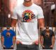 T-Shirt mit Pop-Art-Motiv »Moto Girl« , Farbe kobalt-blau, used-black oder weiß, Größe M-XL, Regular Fit, 100% Baumwolle