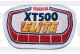 Vintage-Aufnäher 'XT500 Elite' 11,5x8cm (circa-Maße), rot/blau/gelb auf weiß