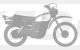 XT500'86-Aufkleber, stilisiertes Motiv vom Baujahr 1986-1987, silber, Abm. ca. 100x58mm, 1 Stück
