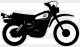 XT500'88 Sticker, stylised '88-'89 model, glossy black, size approx. 100x58mm, 1 piece