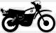 XT500'81-Aufkleber, stilisiertes Motiv vom Baujahr 1981-1985, schwarz glänzend, Abm. ca. 185x108mm, 1 Stück