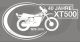 '40 Jahre XT500' Aufkleber, weiß, Abm ca. 100x50mm, 1 Stück