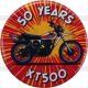 50 Years XT500 Kühlschrankmagnet, 1 Stück, Durchmesser circa 37mm