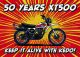 50 Years XT500 Postkarte, DIN A6, 4-Farb-Digitaldruck, 300 g/m²