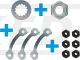 Ritzel- und Kettenblattbefestigung-Set, 11 teiliges Sicherungsblech/Muttern Set