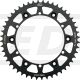 48Z Kettenblatt, Aluminium CNC gefräst, schwarz matt eloxiert