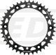 41Z Kettenblatt, Aluminium CNC gefräst, schwarz matt eloxiert