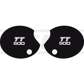 Side Cover Decal Set 'TT500', 1 Pair Right & Left, Lettering TT500 US model '80