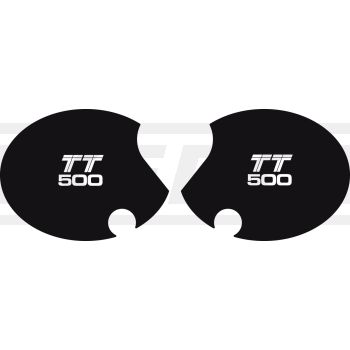 Side Cover Decal Set 'TT500', 1 Pair Right & Left, Lettering TT500 US model '80