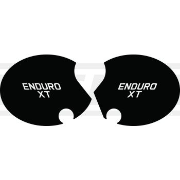 Side Cover Decal Set 'Enduro XT', Right & Left, White Lettering