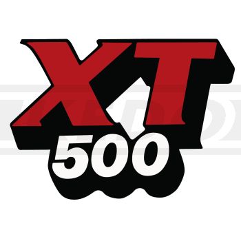 Tank-Emblem / Logo / Schriftzug 'XT500' rot/weiß/schwarz, 1 Stück, OEM Vergl.-Nr. 3BH-24161-00