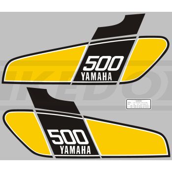 Tank Decal Design Model 1976,  yellow/black, complete left/right, can be painted over, incl. oil service sticker