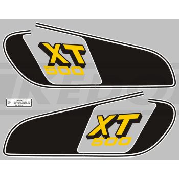 Tank Decal Design Model 1979,  yellow/black, complete left/right, can be painted over, incl. oil service sticker