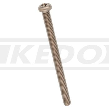 Screw for Taillight Lens, 1 piece (M4x55mm with cross recess), OEM reference # 98580-04055, 341-84724-60, 477-84331-61