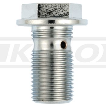 Banjo Bolt for Cylinder Head, for rocker arm axle with oil line attachment, chrome plated, 1 piece, OEM
