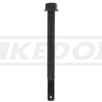 Axe de fixation moteur 115mm, M10X1.25 (arrière/haut, traverse de cadre)