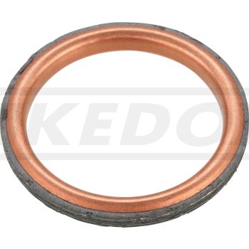 HD Headpipe Gasket, OEM reference # 3GD-14613-00, copper ring filled with composite material, 5mm thick, compressible for best sealing