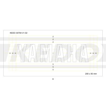 Schablone 20x5cm 'YAMAHA'-Schriftzug, 1 Stück