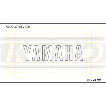 Stencil 95x24mm 'YAMAHA' lettering, 1 piece