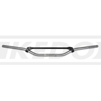 Aluminium Handlebar 'Cross', flat, light Offset, (screwed on Strut), silver, (W:H:D) 812x80x92mm, inner diameter 14mm