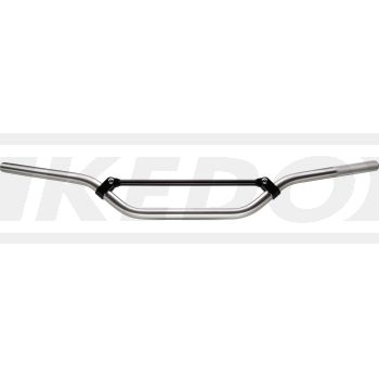 Aluminium Handlebar 'Enduro', High Type, Severe Offset, (Screwed-On Strut), Silver, (W:H:D) 800x162x117mm