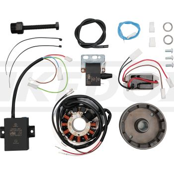 PowerDynamo Generator Kit, Complete. New version with 1.45kg magnet wheel for improved engine start behavior, incl. magnet wheel puller