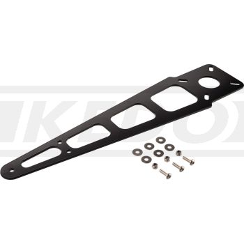 KEDO Front Fender Strut, aluminium black coated with mounting material, length 420mm, basis 85x85mm