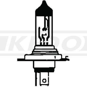 Ampoule halogène 12V H4 60/55W P43T (croisement/route)