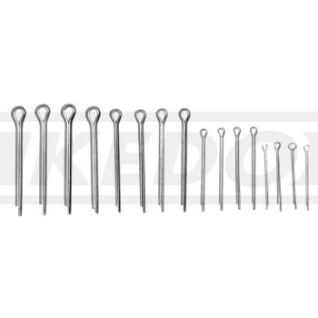 KEDO Cotter Pin Set, zinc-plated (16 Pieces)