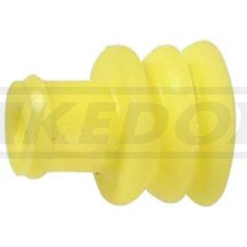 Rubber Cable Seal, Yellow, Suitable for Cable Diameters (Outer) from 1.8-2.4 mm (Complies to our 0.75sq.mm Cords)