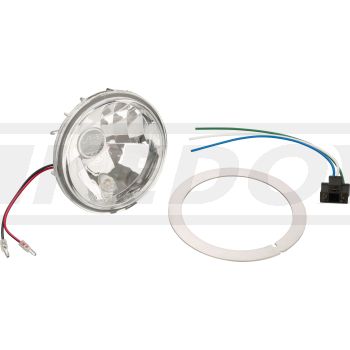 Umrüst-Set auf e-geprüften Klarglas- Scheinwerfer (Klarglas-Lampeneinsatz und Distanzscheibe)