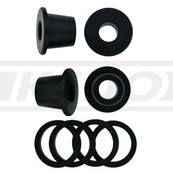 KEDO Top Yoke Bushings (Massive) for Handlebar Clamp, Black Plastic, Set of 4